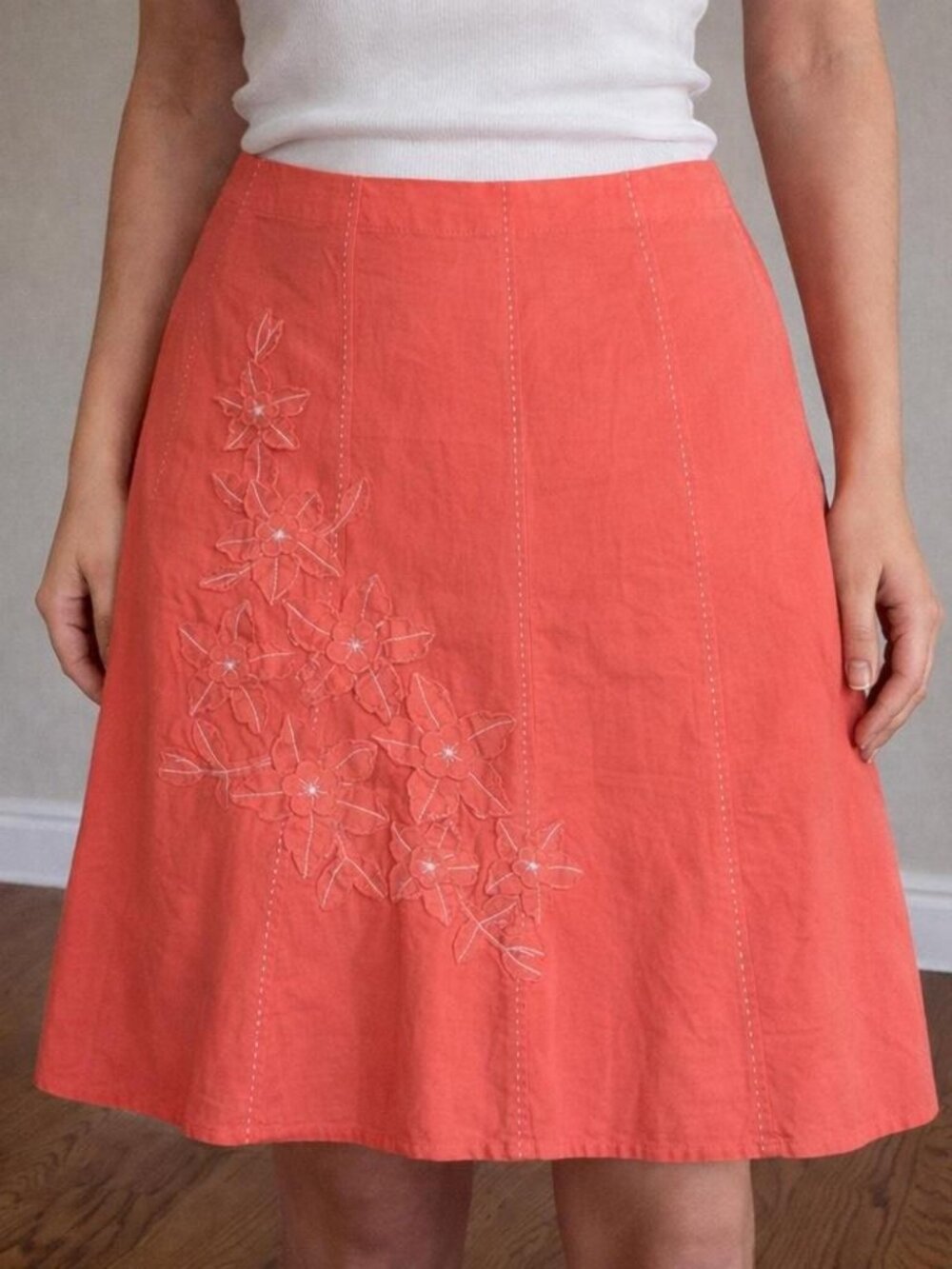 Sag Harbor Women's Orange and Pink Skirt